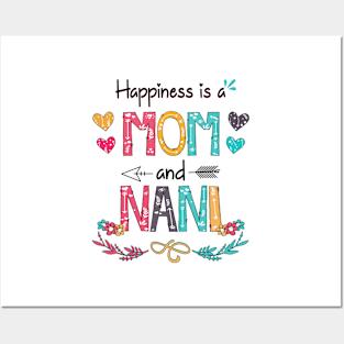 Happiness Is A Mom And Nani Wildflower Happy Mother's Day Posters and Art